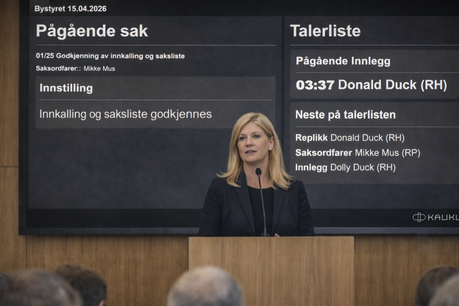 Tid- og talestyring